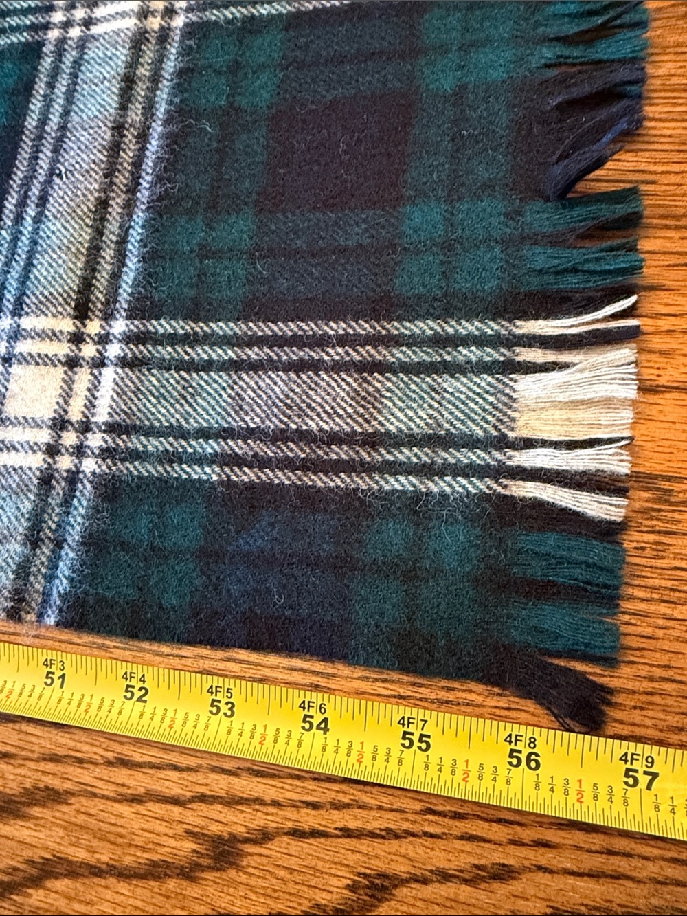 Johnstons of Elgin Black Watch Tartan Scarf 100% Wool Made Scotland - Picture 5 of 8